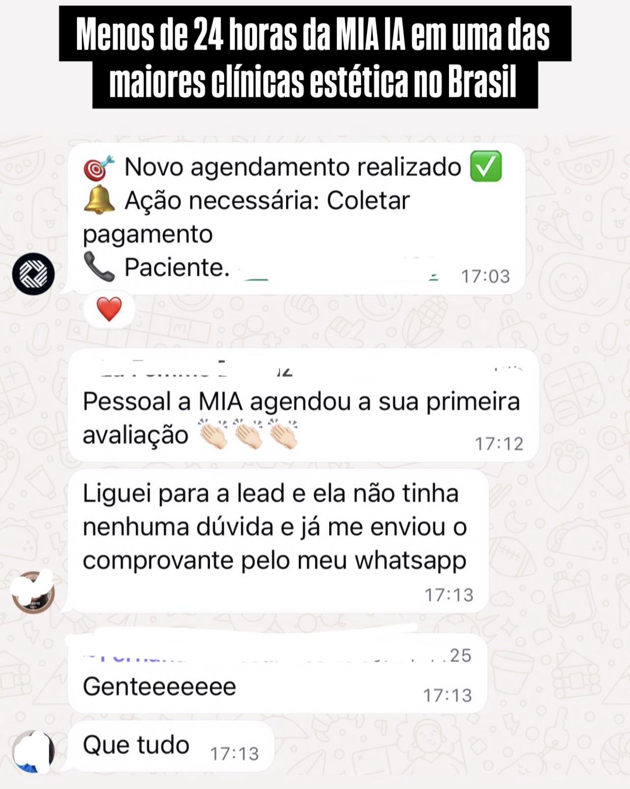 Depoimento de agendamento e pagamento realizado em menos de 24 horas
